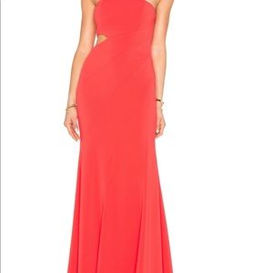 Jay Godfrey coral red gown